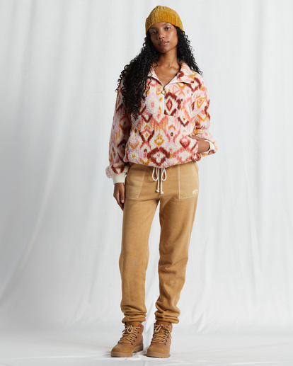 1 Time Off - Fleece mit Halbreißverschluss für Frauen Violett J6413BTI Billabong