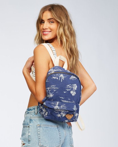 0 Mini Mama Canvas Backpack Blue JABGQBMI Billabong