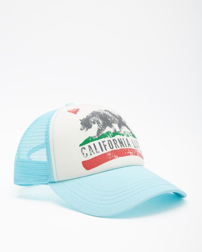 3 Pitstop Trucker Hat Blue JAHT7PIT Billabong
