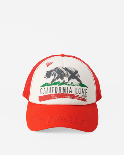 3 Pitstop Trucker Hat Red JAHT7PIT Billabong