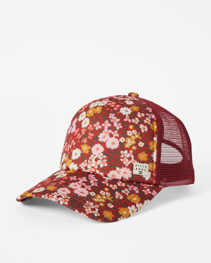 3 Heritage Mashup Trucker Hat Red JAHTBHER Billabong