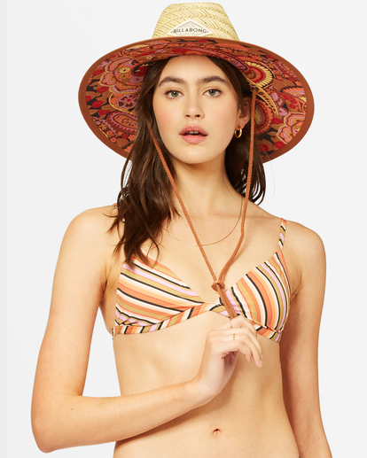 2 Tipton Straw Lifeguard Hat Brown JAHWNBTI Billabong