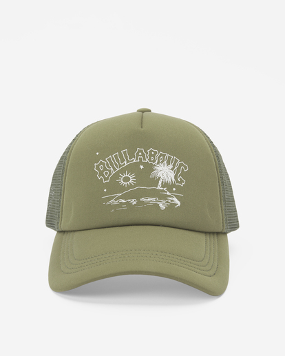 1 Across Waves Trucker Hat Green JAHWQBAC Billabong