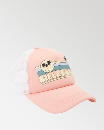 2 Across Waves Trucker Hat Pink JAHWQBAC Billabong
