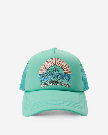 3 Across Waves Trucker Hat Green JAHWQBAC Billabong