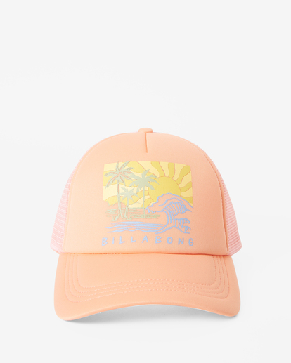 1 Across Waves Trucker Hat Pink JAHWQBAC Billabong