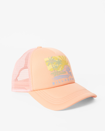 2 Across Waves Trucker Hat Pink JAHWQBAC Billabong