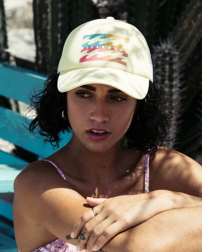 0 Aloha Forever Trucker Hat Yellow JAHWQBAL Billabong
