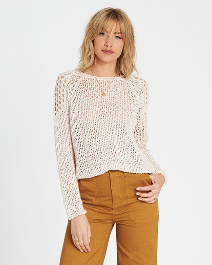 0 Sea Ya Soon Open Knit Sweater White JV06PBSE Billabong