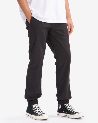 6 A/Div Transport Elastic Waist Pants Black M3153BTP Billabong