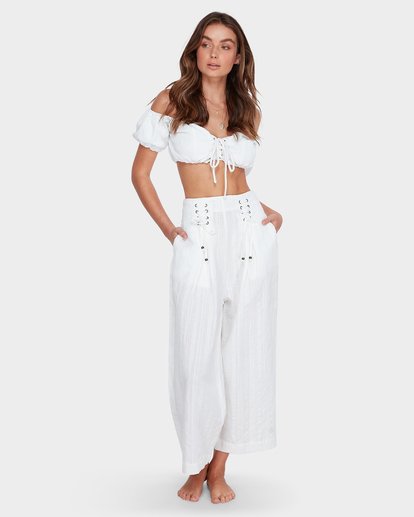 Billabong white deals linen pants