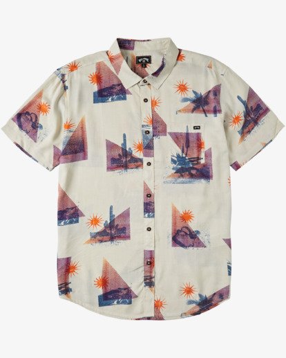 4 Sundays Floral Short Sleeve Shirt Beige M5043BSF Billabong