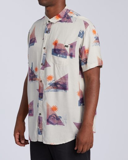 1 Sundays Floral Short Sleeve Shirt Beige M5043BSF Billabong