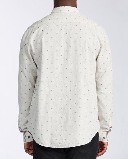 2 All Day Jacquard Long Sleeve Shirt Red M5223BAJ Billabong