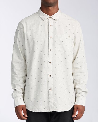 0 All Day Jacquard Long Sleeve Shirt Red M5223BAJ Billabong