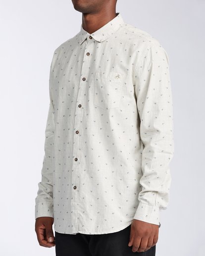 1 All Day Jacquard Long Sleeve Shirt Red M5223BAJ Billabong