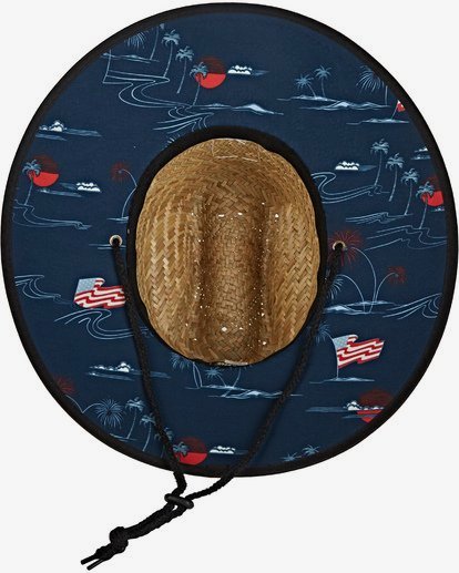 5 Tides Print America Hat Blue MAHW2BTA Billabong