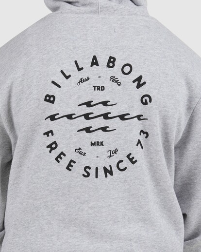 3 Big Wave Daz Hoodie Grey UBBFT00120 Billabong