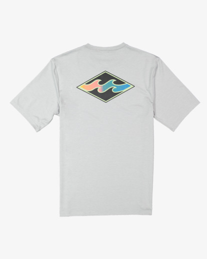4 Boys 8-16 Diamond Shoreline Rash Vest Grey UBBWR03001 Billabong