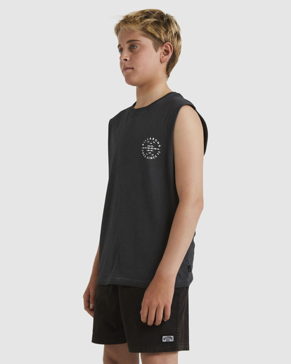 1 Boys 8-16 Big Wave Daz Muscle Tank Top Black UBBZT00151 Billabong