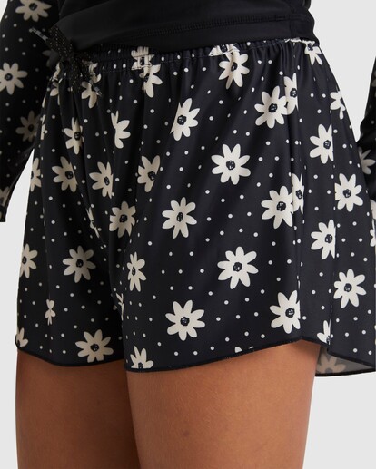 4 Girls 6-14 Flowers In The Sky Swim Shorts Black UBGBS00110 Billabong