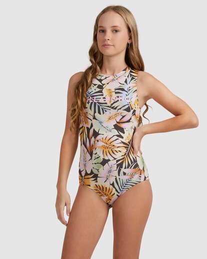 3 Girls' Postcards Dancer One-Piece Swimsuit Multicolor UBGX100110 Billabong