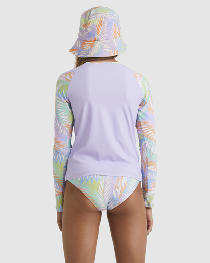 2 Girls 6-14 Tropical Dayz Rash Vest Set Purple UBGX200110 Billabong