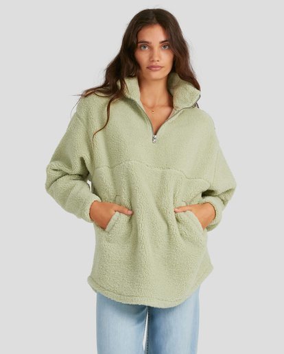 Half zip 2025 teddy fleece