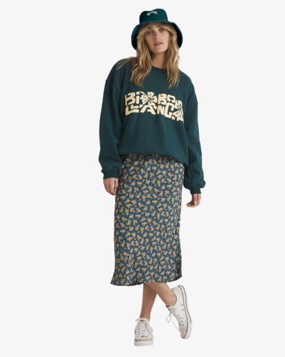 5 Tiki Vibes Kendall Crew Green UBJFT00194 Billabong