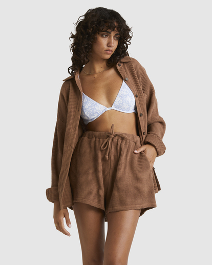 0 Locked On You Long Sleeve Shirt Brown UBJKT00202 Billabong