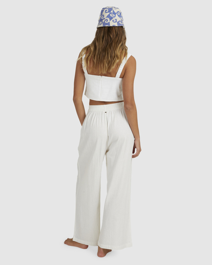 2 Follow Me High-Rise Elastic Waist-Waist Pants White UBJNP00116 Billabong