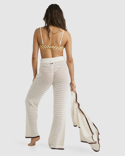 3 Postcards - Pantalon taille haute pour Femme Blanc UBJNP00161 Billabong