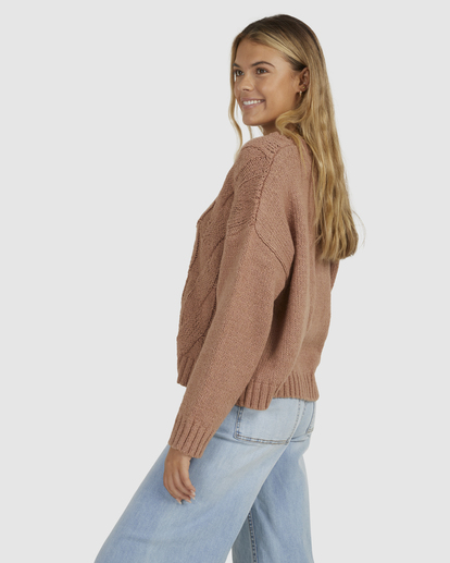 1 Just Fine Cardigan Brown UBJSW00106 Billabong