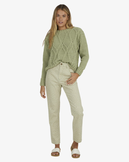 4 Only Mine Crew Neck Sweater Green UBJSW00127 Billabong