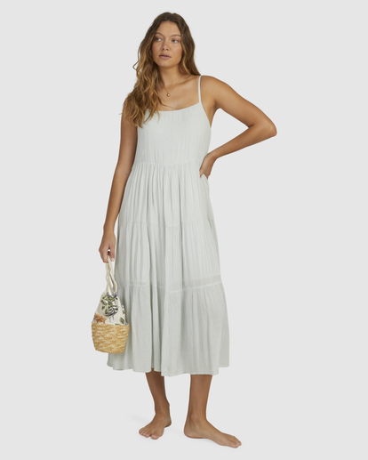 1 On The Beach Maxi Dress Green UBJWD00157 Billabong