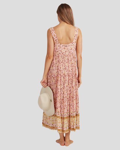 4 Shine On Eco Midi Dress Pink UBJWD00169 Billabong