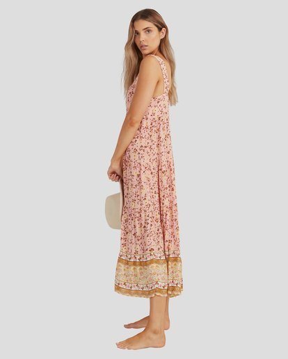 3 Shine On Eco Midi Dress Pink UBJWD00169 Billabong