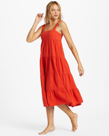 1 Linda Midi Dress Red UBJWD00170 Billabong