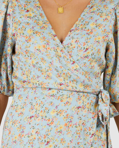 3 Sunshine Wrap Dress Blue UBJWD00287 Billabong