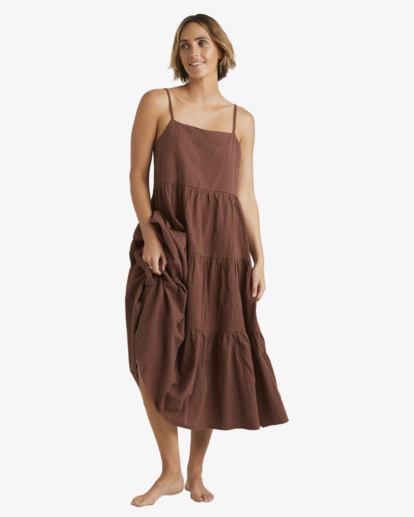 0 Lost Love Dress Brown UBJWD00389 Billabong