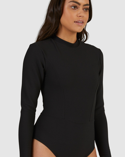 5 Tanlines Bodysuit Rash Vest Black UBJWR00150 Billabong