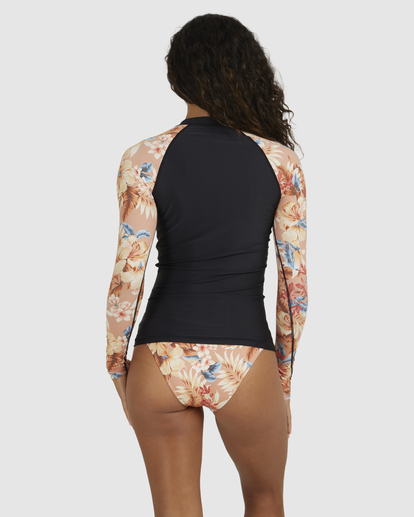 2 Shady Days Pipa Long Sleeve Zip-Up Rashguard Black UBJWR00172 Billabong