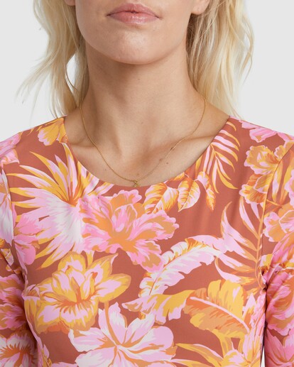 3 Copacabana Bodysuit Rash Vest Brown UBJWR03004 Billabong