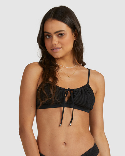 1 Summer High Coco Bralette Bikini Top Black UBJX300240 Billabong