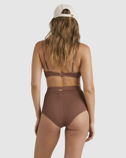 2 Summer High V Bralette Bikini Top Brown UBJX300482 Billabong