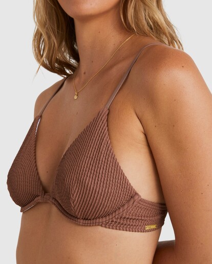 3 Summer High Reese Underwire Bikini Top Brown UBJX300483 Billabong