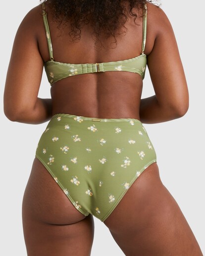 3 Free Fallin Hi Retro Bikini Bottom Green UBJX400390 Billabong
