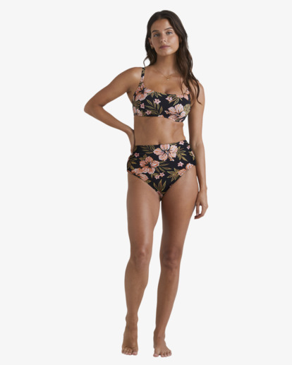 4 Hooked On Tropics Hi Retro Bikini Bottoms Black UBJX400491 Billabong