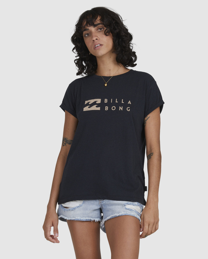 3 One Wave Burnout T-Shirt Black UBJZT00165 Billabong
