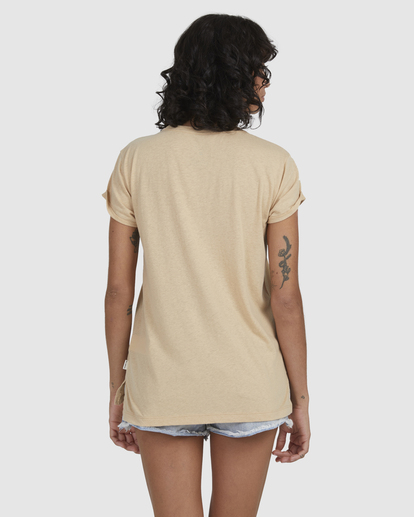 2 One Wave Burnout T-Shirt Beige UBJZT00165 Billabong